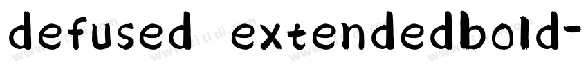 defused extendedbold字体转换